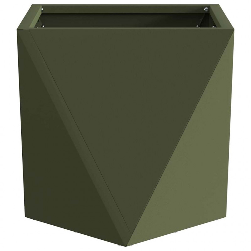 Donica 2 pcs Zielony oliwkowy 30 x 30 x 30 cm Stal