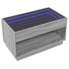 Stolik kawowy z LED Infinity, szary dąb sonoma, 90x50x50 cm