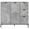 Bufet Betonowy szary 89,5 x 33 x 82 cm Materiał drewnopochodny