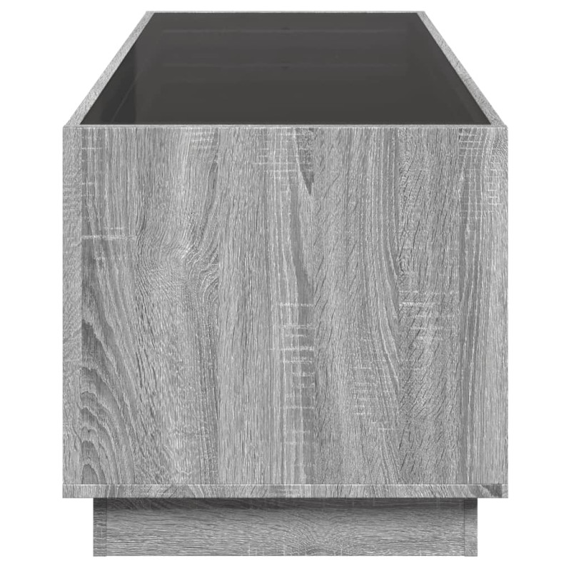 Stolik kawowy z LED Infinity, szary dąb sonoma, 90x50x50 cm