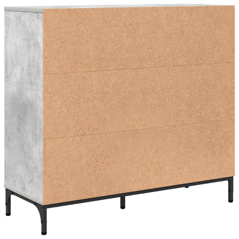 Bufet Betonowy szary 89,5 x 33 x 82 cm Materiał drewnopochodny