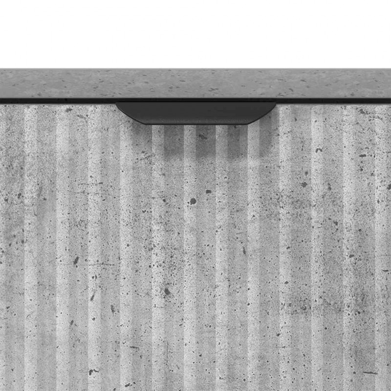 Bufet Betonowy szary 89,5 x 33 x 82 cm Materiał drewnopochodny