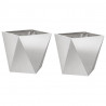 Donica 2 pcs Srebrny 30 x 30 x 30 cm Stal nierdzewna