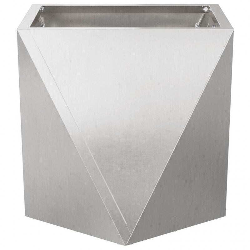 Donica 2 pcs Srebrny 30 x 30 x 30 cm Stal nierdzewna