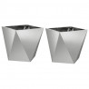 Donica 2 pcs Srebrny 30 x 30 x 30 cm Stal Galwanizowana