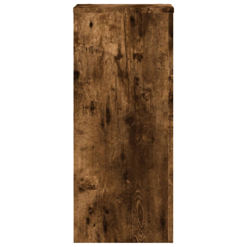 Podstawki pod doniczki, 2 szt., przydymiony dąb, 30x30x70 cm