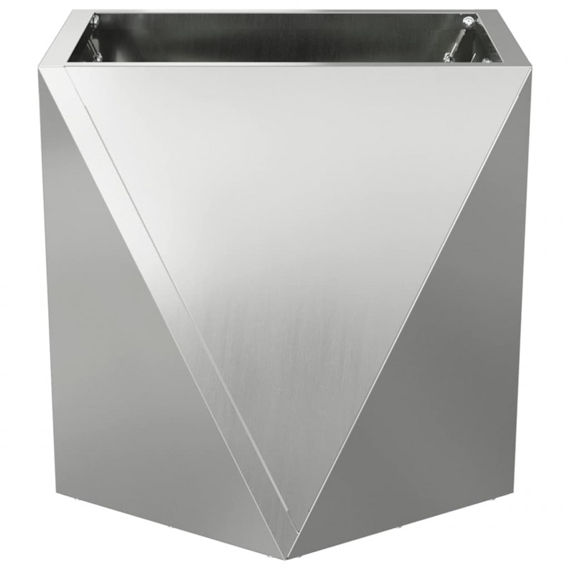 Donica 2 pcs Srebrny 30 x 30 x 30 cm Stal Galwanizowana