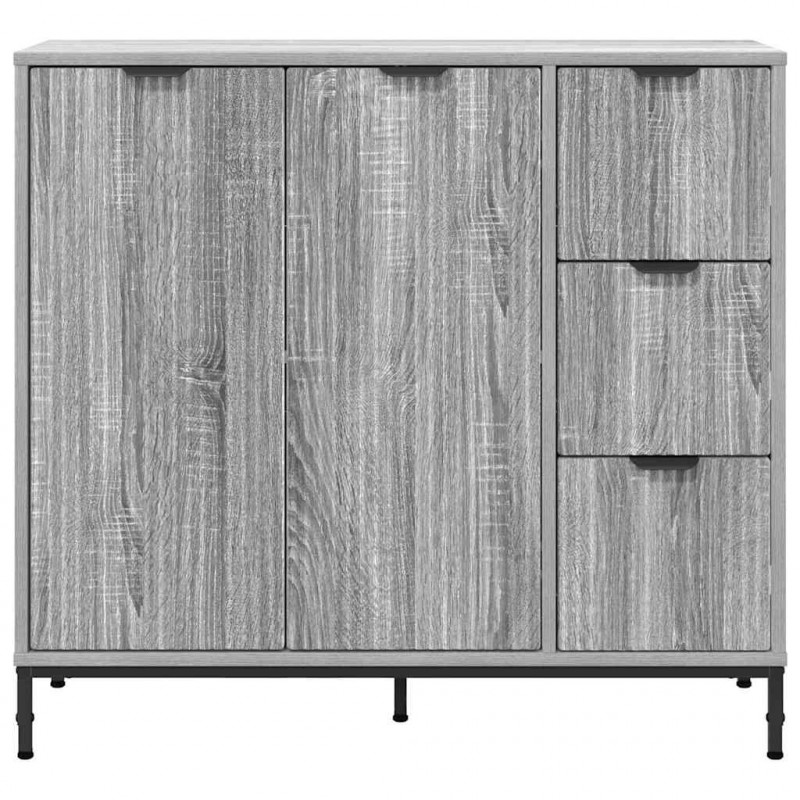Bufet Szary Sonoma 89,5 x 33 x 82 cm Materiał drewnopochodny