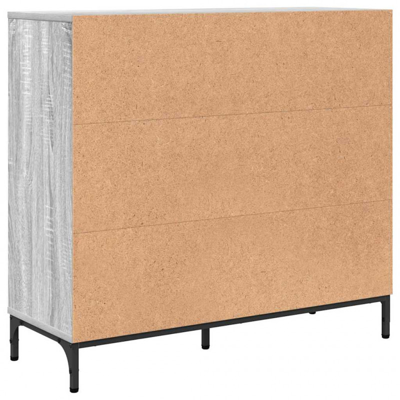 Bufet Szary Sonoma 89,5 x 33 x 82 cm Materiał drewnopochodny