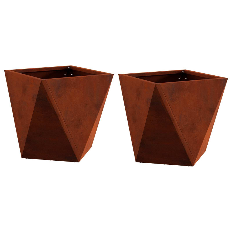 Donica 2 pcs Rdzawy 30 x 30 x 30 cm