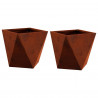 Donica 2 pcs Rdzawy 30 x 30 x 30 cm