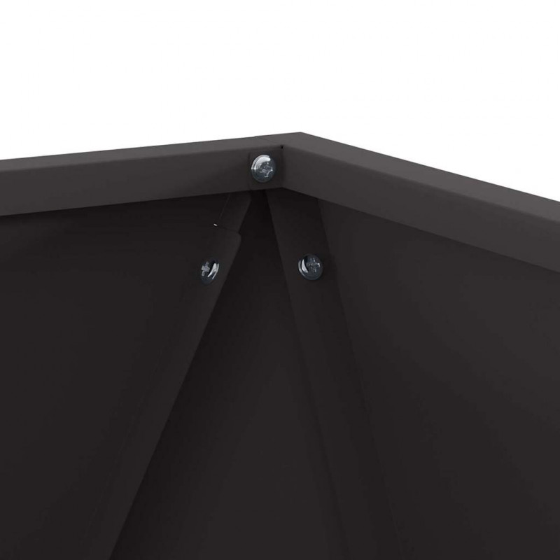 Donica 2 pcs Czarny 40 x 40 x 40 cm Stal