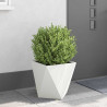 Donica 2 pcs Biały 40 x 40 x 40 cm Stal