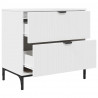Stolik nocny Biały 63.5 x 36 x 61 cm Materiał drewnopochodny