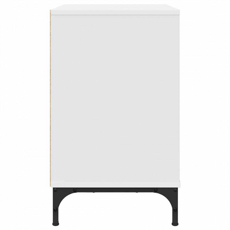 Stolik nocny Biały 63.5 x 36 x 61 cm Materiał drewnopochodny
