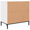 Stolik nocny Biały 63.5 x 36 x 61 cm Materiał drewnopochodny