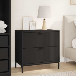 Stolik nocny Czarny 63.5 x 36 x 61 cm Materiał drewnopochodny