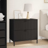 Stolik nocny Czarny 63.5 x 36 x 61 cm Materiał drewnopochodny
