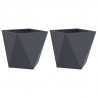 Donica 2 pcs Antracyt 40 x 40 x 40 cm Stal