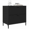 Stolik nocny Czarny 63.5 x 36 x 61 cm Materiał drewnopochodny