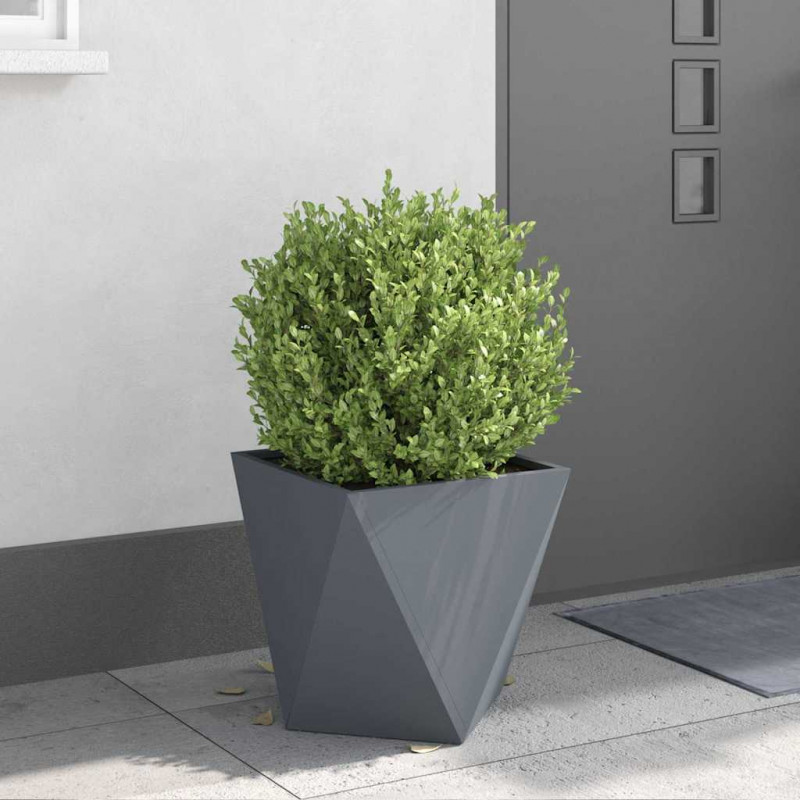 Donica 2 pcs Antracyt 40 x 40 x 40 cm Stal