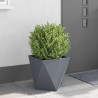 Donica 2 pcs Antracyt 40 x 40 x 40 cm Stal