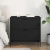 Stolik nocny Czarny 63.5 x 36 x 61 cm Materiał drewnopochodny