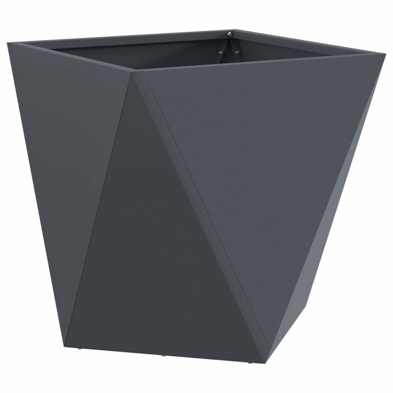 Donica 2 pcs Antracyt 40 x 40 x 40 cm Stal