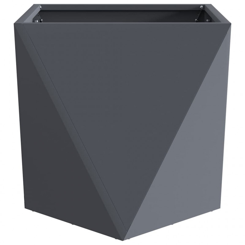 Donica 2 pcs Antracyt 40 x 40 x 40 cm Stal
