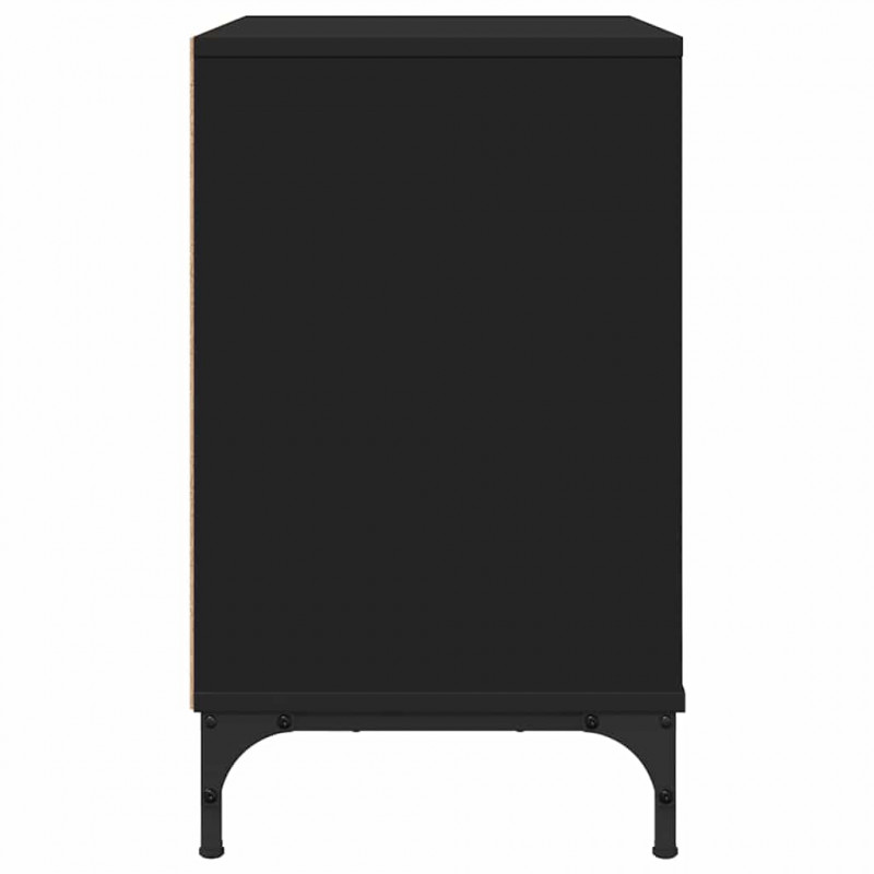 Stolik nocny Czarny 63.5 x 36 x 61 cm Materiał drewnopochodny