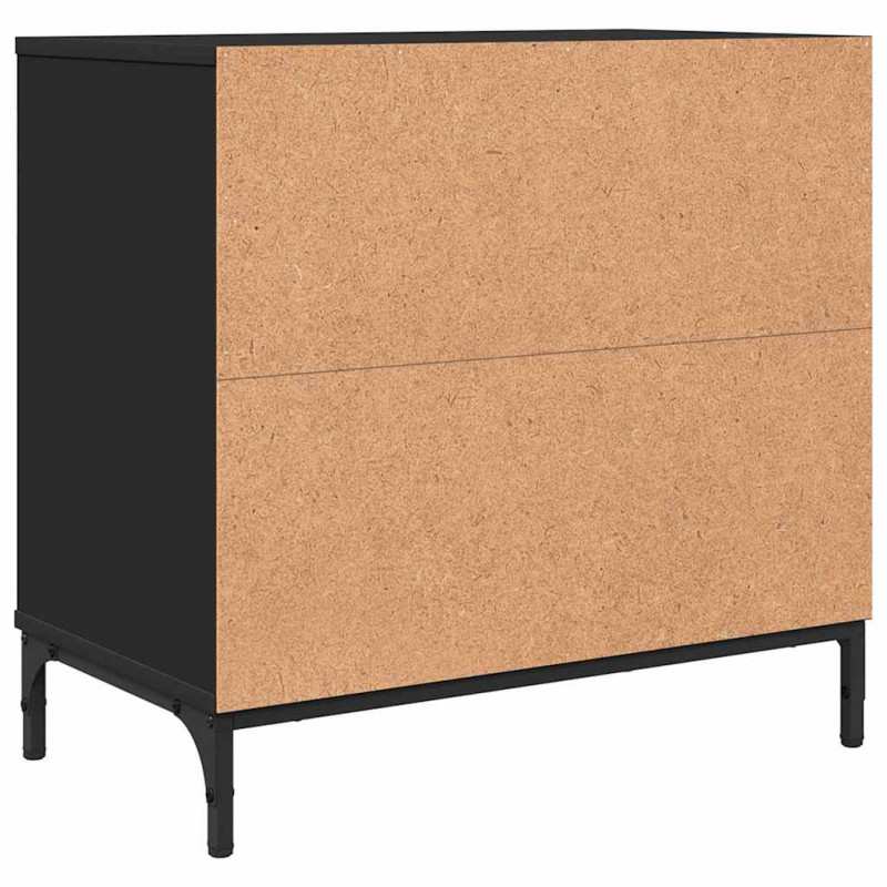 Stolik nocny Czarny 63.5 x 36 x 61 cm Materiał drewnopochodny