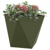 Donica 2 pcs Zielony oliwkowy 40 x 40 x 40 cm Stal