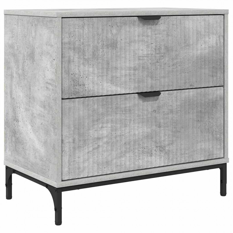 Stolik nocny z szufladą Betonowy szary 63.5 x 36 x 61 cm