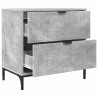 Stolik nocny z szufladą Betonowy szary 63.5 x 36 x 61 cm
