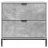 Stolik nocny z szufladą Betonowy szary 63.5 x 36 x 61 cm