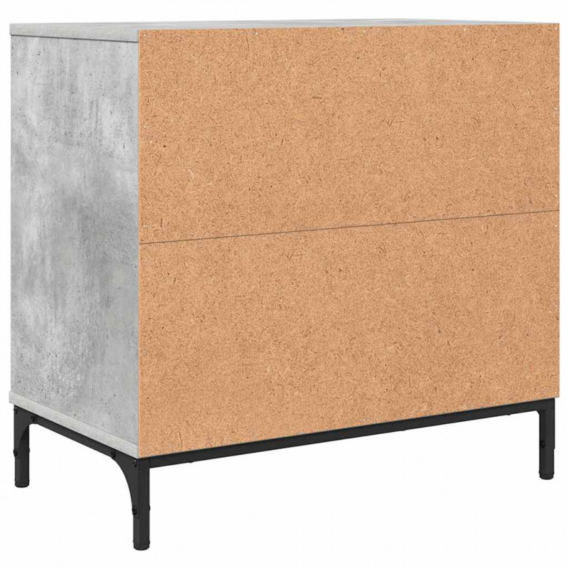 Stolik nocny z szufladą Betonowy szary 63.5 x 36 x 61 cm