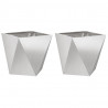 Donica 2 pcs Srebrny 40 x 40 x 40 cm Stal nierdzewna