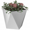 Donica Srebrny 40 x 40 x 40 cm Stal Galwanizowana