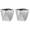 Donica 2 pcs Srebrny 40 x 40 x 40 cm Stal Galwanizowana