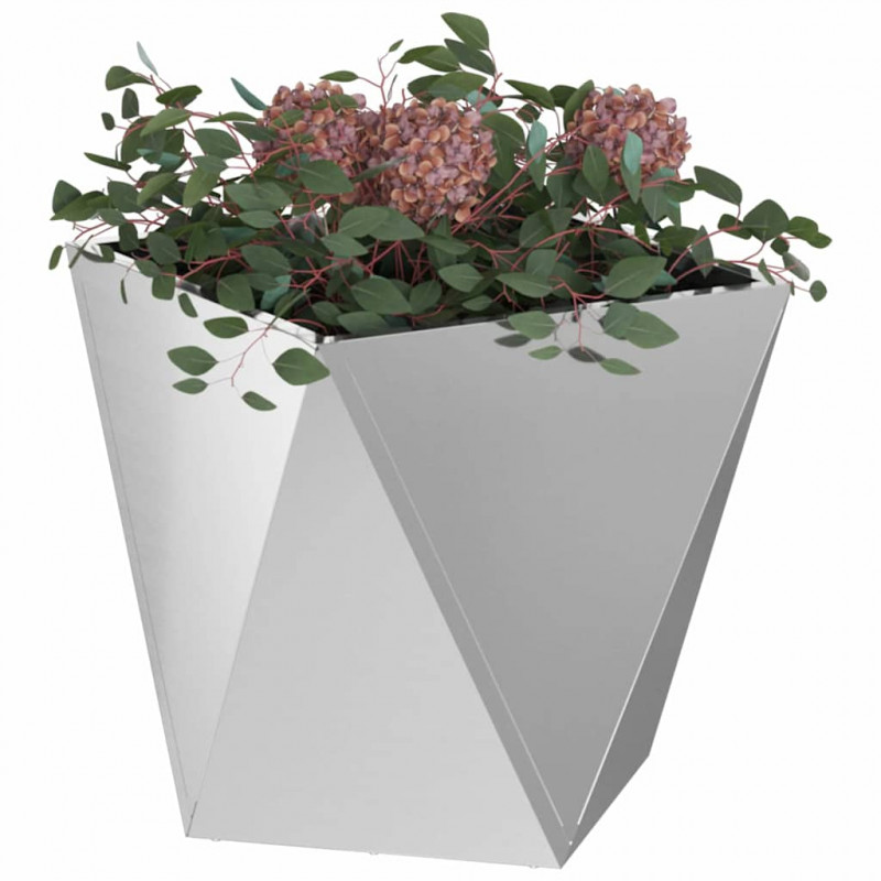 Donica 2 pcs Srebrny 40 x 40 x 40 cm Stal Galwanizowana