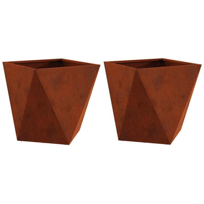 Donica 2 pcs Rdzawy 40 x 40 x 40 cm