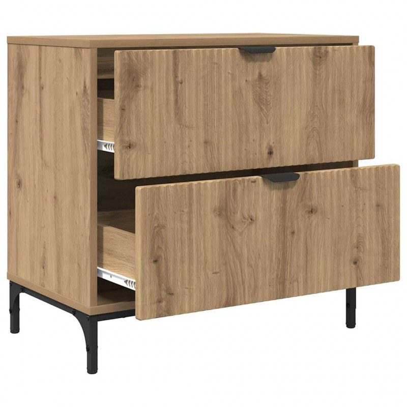 Stolik nocny z szufladą dąb artisan 63.5 x 36 x 61 cm