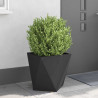 Donica 2 pcs Czarny 50 x 50 x 50 cm Stal