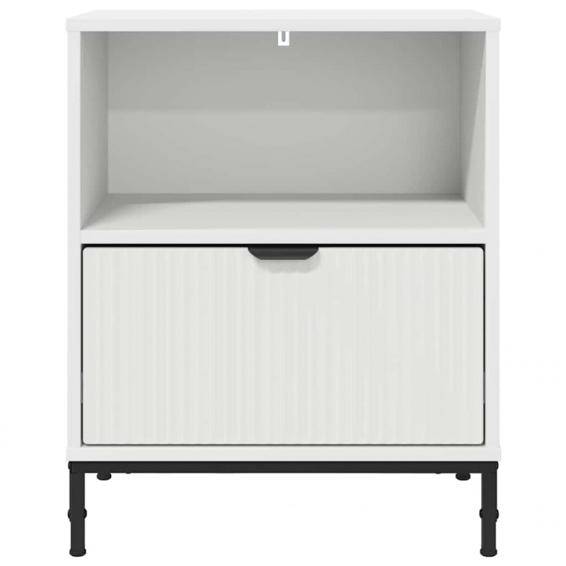 Szafka Nocna Biały 49 x 36 x 61 cm Materiał drewnopochodny