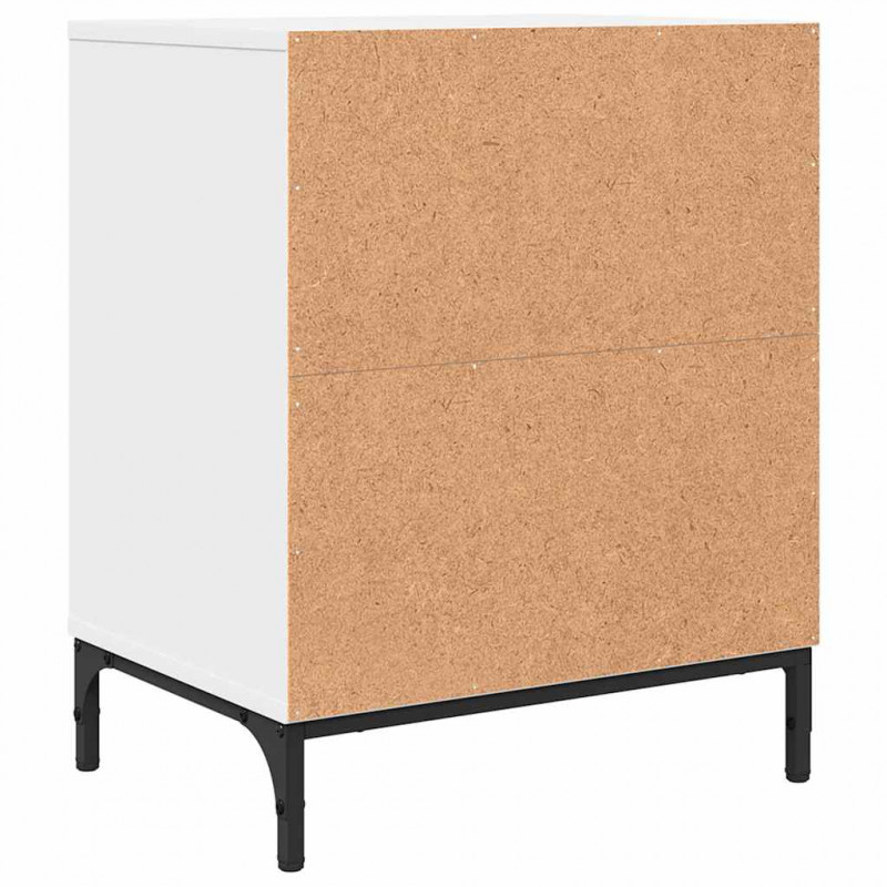 Szafka Nocna z szufladą 2 pcs Biały 49 x 36 x 61 cm