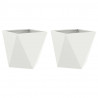 Donica 2 pcs Biały 50 x 50 x 50 cm Stal