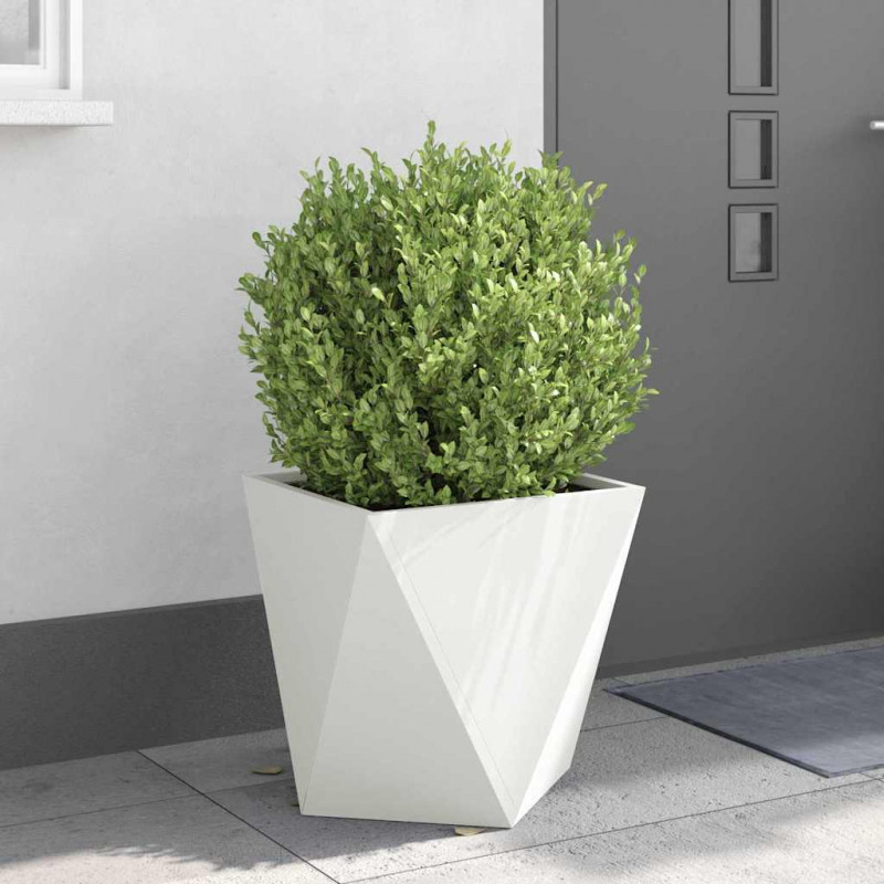 Donica 2 pcs Biały 50 x 50 x 50 cm Stal