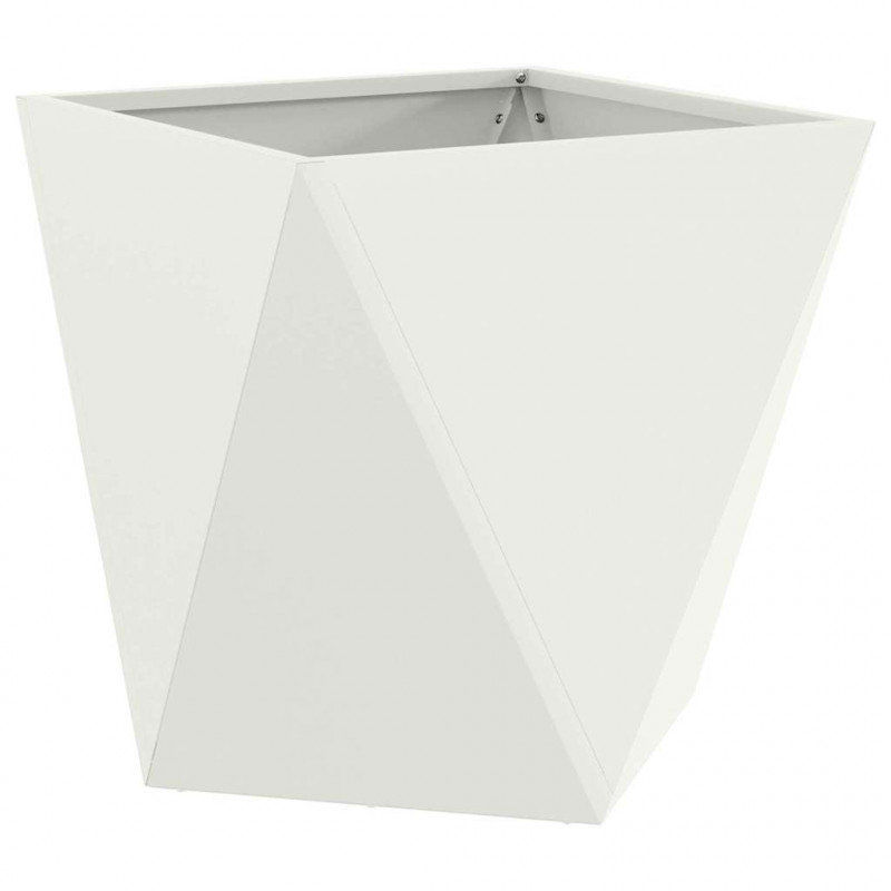 Donica 2 pcs Biały 50 x 50 x 50 cm Stal