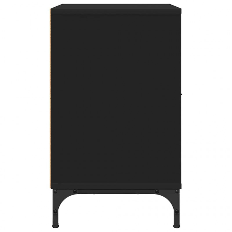 Szafka Nocna Czarny 49 x 36 x 61 cm Materiał drewnopochodny