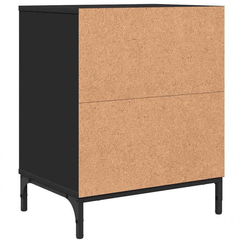 Szafka Nocna Czarny 49 x 36 x 61 cm Materiał drewnopochodny